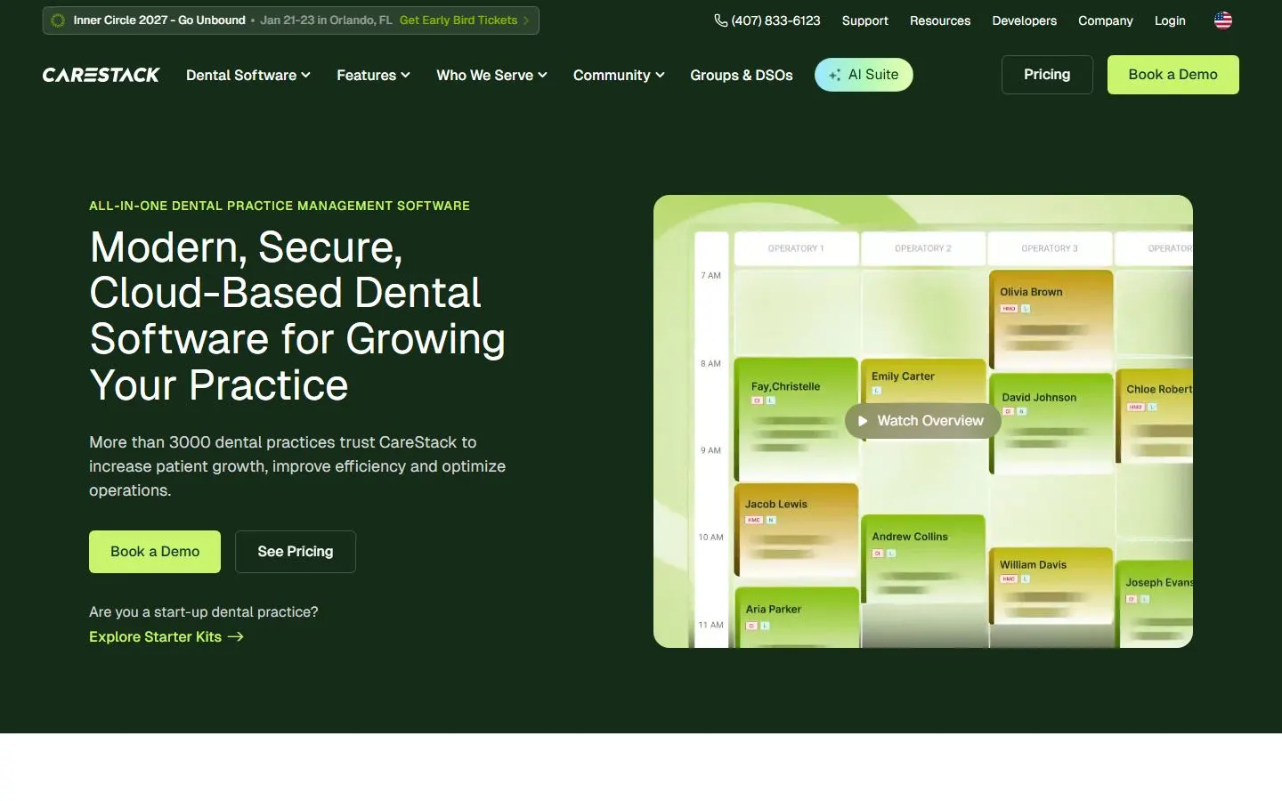 CareStack homepage