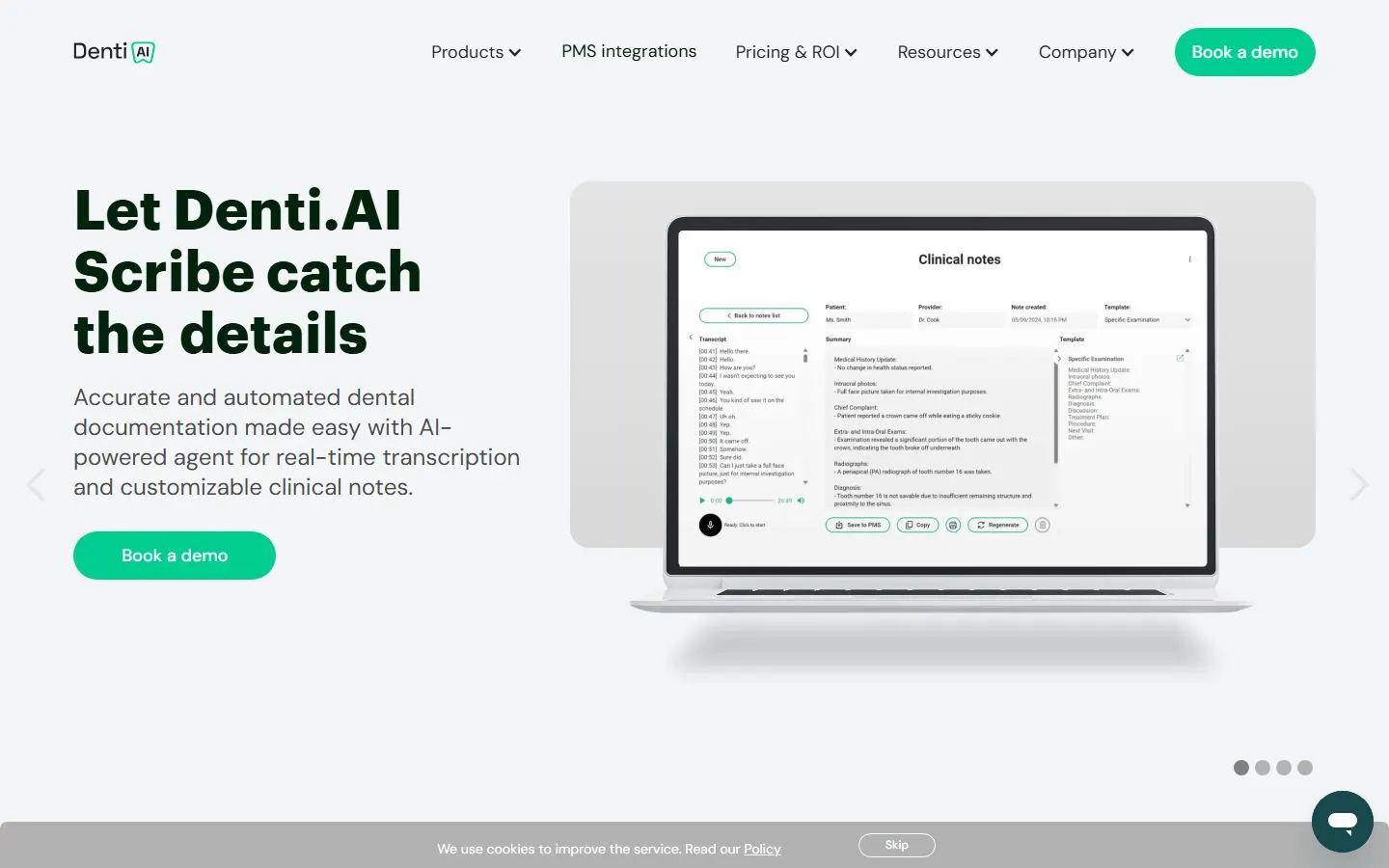 Denti.AI homepage